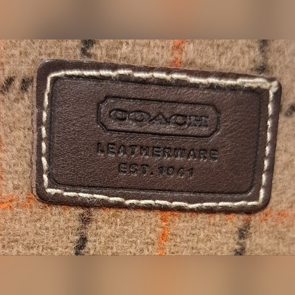 Vintage Y2K Coach Brown Merino Wool & Cashmere Casual Neutral Boho Scarf Wrap - Picture 7 of 8